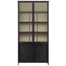 Laden Sie das Bild in den Galerie-Viewer, EXHIBIT XL 2-DOORS DISPLAY CASE METAL BLACK