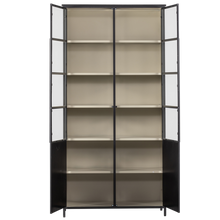 Laden Sie das Bild in den Galerie-Viewer, EXHIBIT XL 2-DOORS DISPLAY CASE METAL BLACK