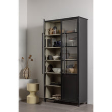 Laden Sie das Bild in den Galerie-Viewer, EXHIBIT XL 2-DOORS DISPLAY CASE METAL BLACK
