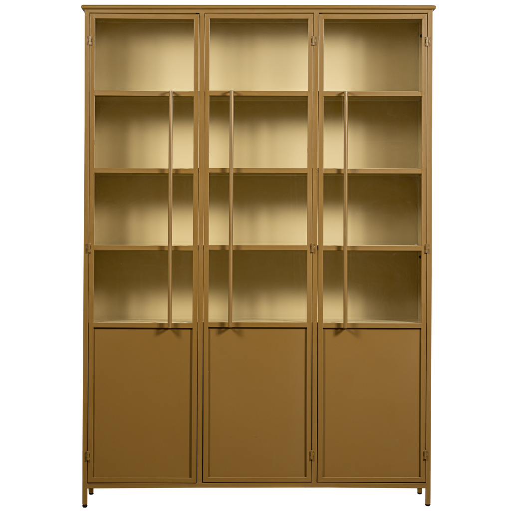 EXHIBIT XL 3-DOORS DISPLAY CASE METAL HONEY YELLOW