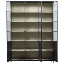 Laden Sie das Bild in den Galerie-Viewer, EXHIBIT XL 3-DOORS DISPLAY CASE METAL BLACK