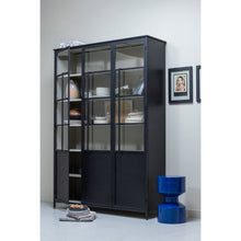Laden Sie das Bild in den Galerie-Viewer, EXHIBIT XL 3-DOORS DISPLAY CASE METAL BLACK