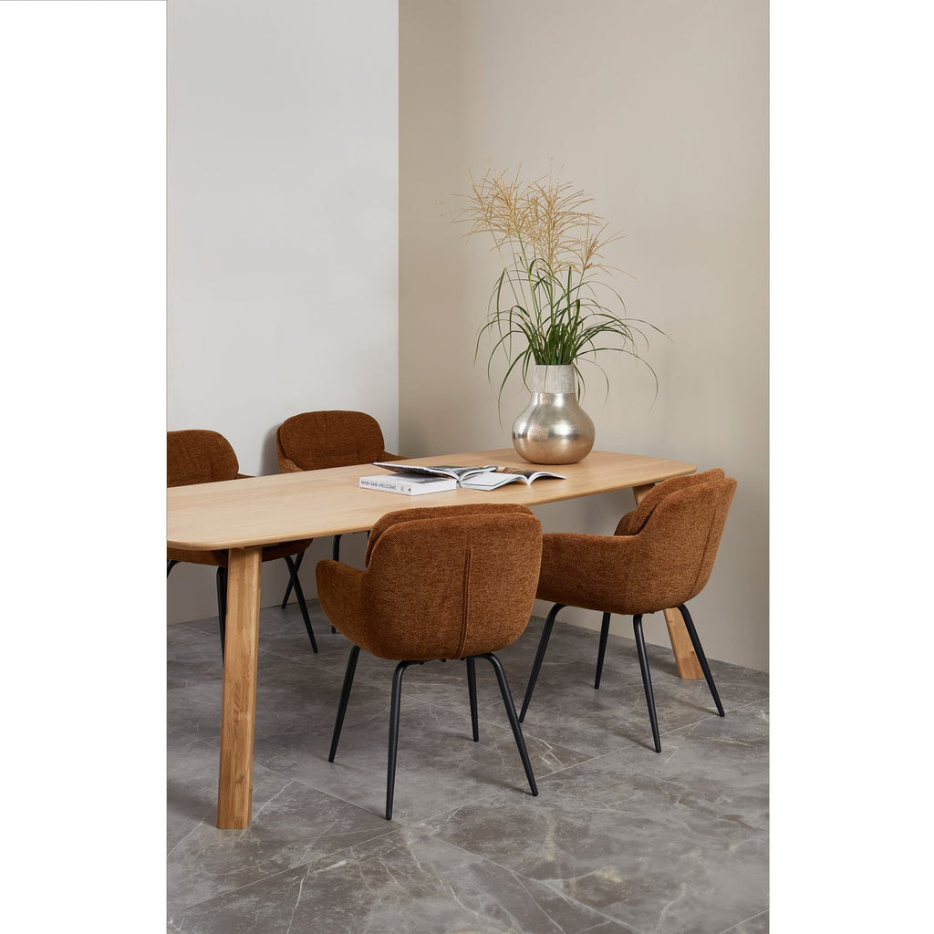 HAARLEM 4-POSITION LEG OAK TRANSPARENT SET OF 2 [fsc]