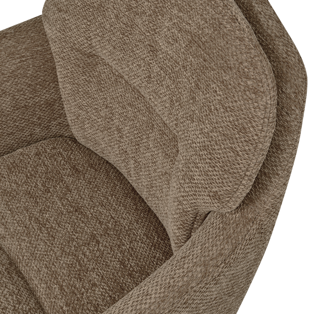 RUNA DINING CHAIR CHENILLE DARK SAND