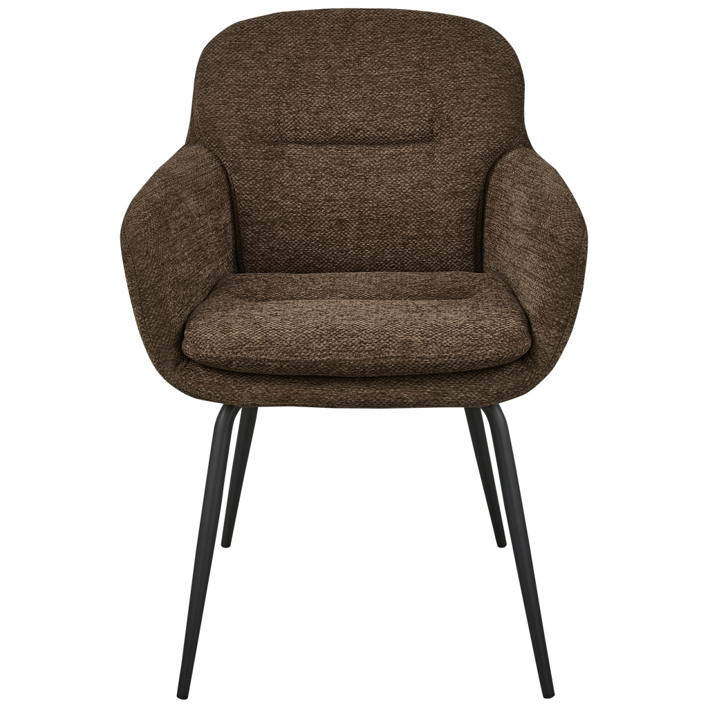 RUNA DINING CHAIR CHENILLE WARM BROWN
