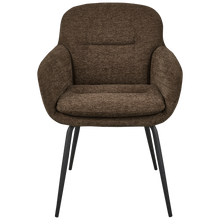 Cargar imagen en el visor de la galería, RUNA DINING CHAIR CHENILLE WARM BROWN
