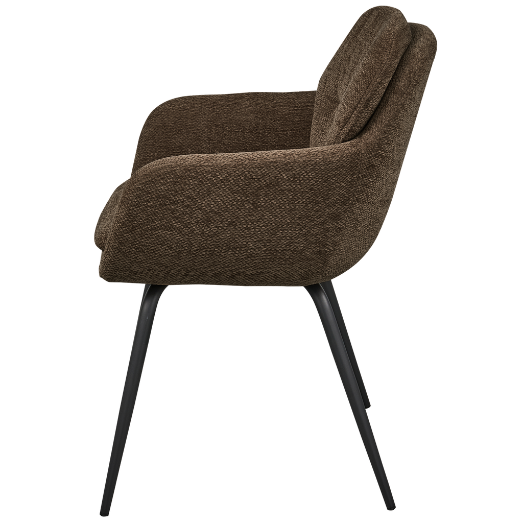 RUNA DINING CHAIR CHENILLE WARM BROWN