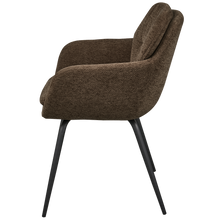 Cargar imagen en el visor de la galería, RUNA DINING CHAIR CHENILLE WARM BROWN