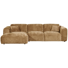 Laden Sie das Bild in den Galerie-Viewer, CLOUD CHAISE LONGUE SOFA LEFT CHENILLE HONEY YELLOW