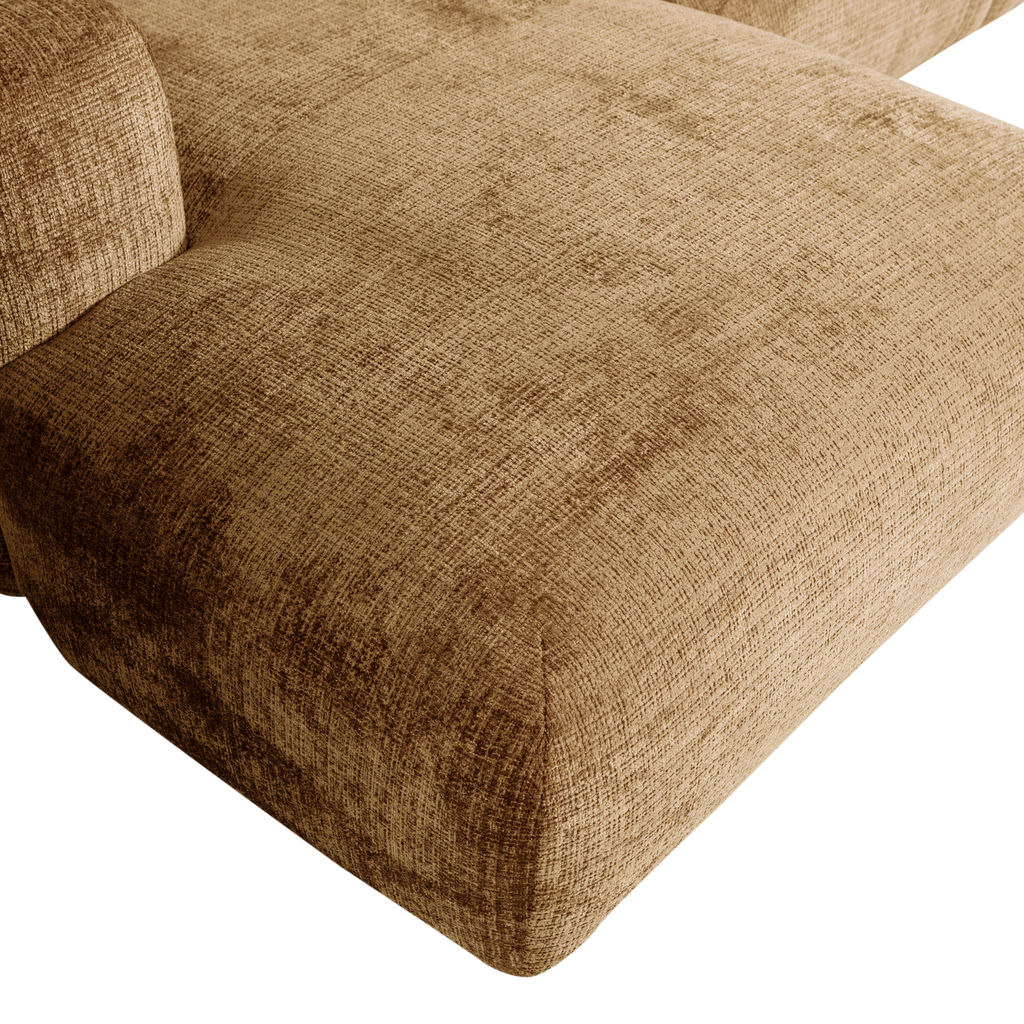 CLOUD CHAISE LONGUE SOFA LEFT CHENILLE HONEY YELLOW