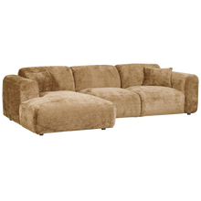 Laden Sie das Bild in den Galerie-Viewer, CLOUD CHAISE LONGUE SOFA LEFT CHENILLE HONEY YELLOW