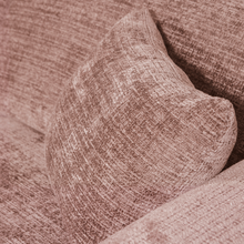 Laden Sie das Bild in den Galerie-Viewer, CLOUD CHAISE LONGUE SOFA LEFT CHENILLE TAUPE/PINK