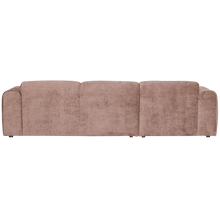 Laden Sie das Bild in den Galerie-Viewer, CLOUD CHAISE LONGUE SOFA LEFT CHENILLE TAUPE/PINK