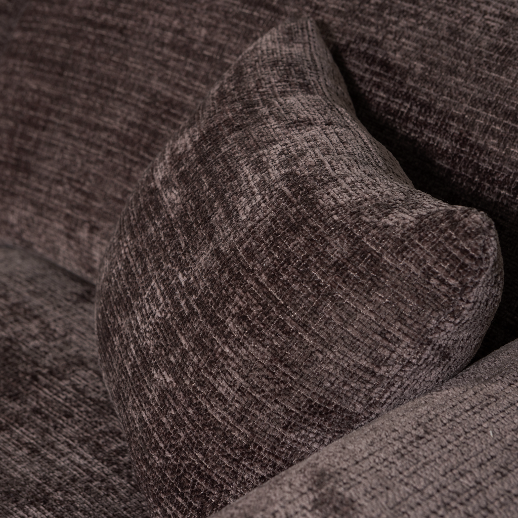 CLOUD CHAISE LONGUE SOFA LEFT CHENILLE WARM BROWN