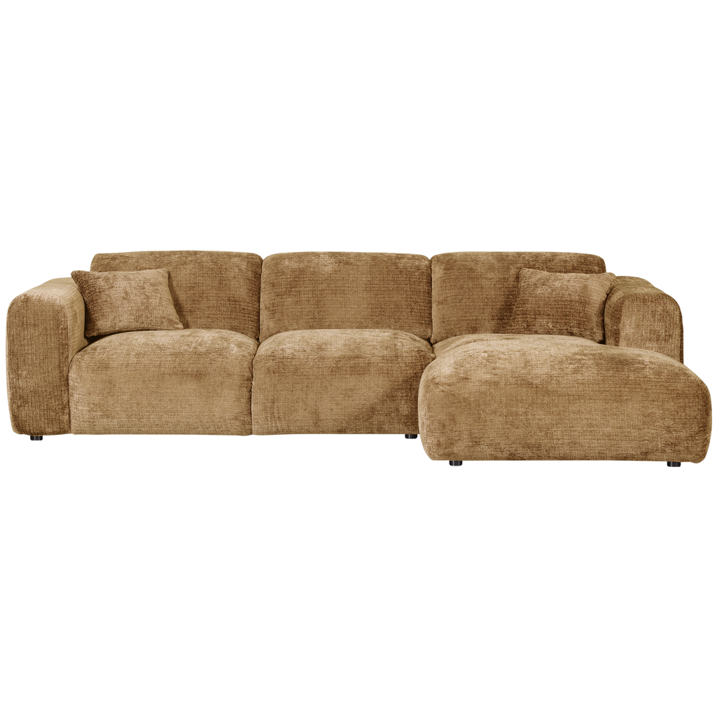 CLOUD CHAISE LONGUE SOFA RIGHT CHENILLE HONEY YELLOW