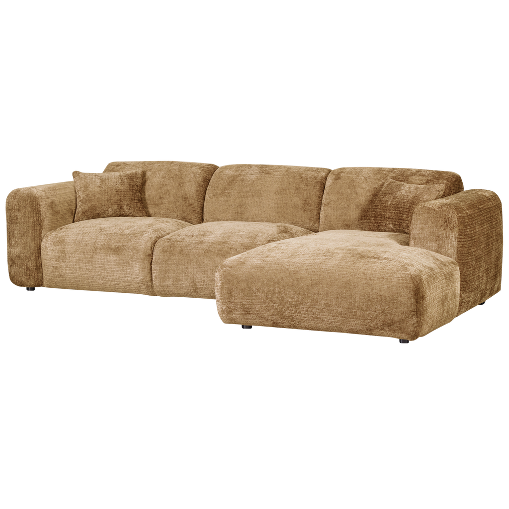 CLOUD CHAISE LONGUE SOFA RIGHT CHENILLE HONEY YELLOW