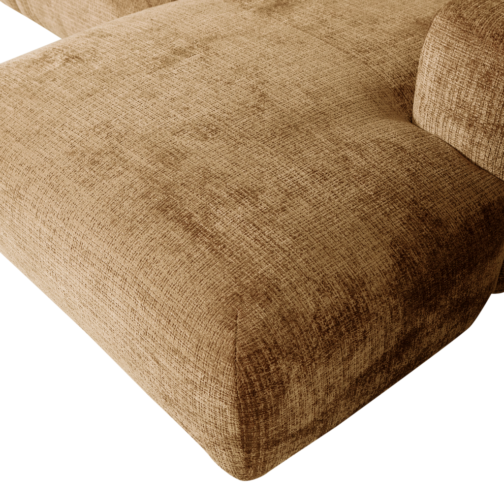 CLOUD CHAISE LONGUE SOFA RIGHT CHENILLE HONEY YELLOW