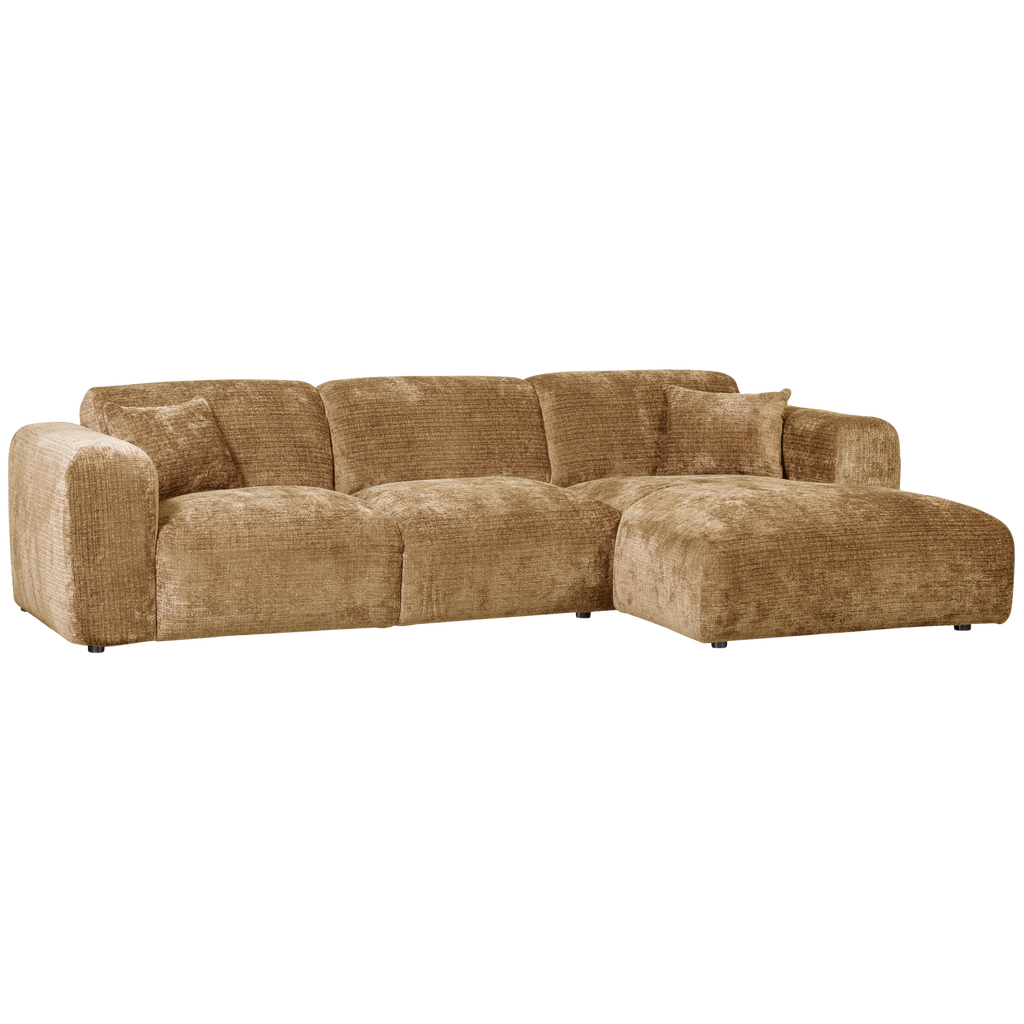 CLOUD CHAISE LONGUE SOFA RIGHT CHENILLE HONEY YELLOW