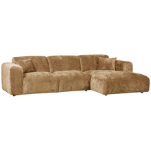 Laden Sie das Bild in den Galerie-Viewer, CLOUD CHAISE LONGUE SOFA RIGHT CHENILLE HONEY YELLOW