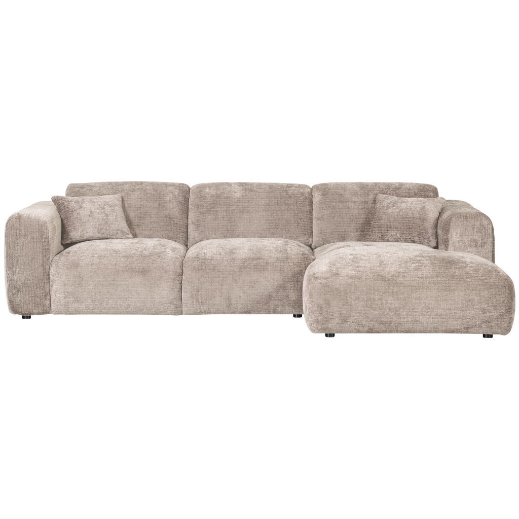 CLOUD CHAISE LONGUE SOFA RIGHT CHENILLE NATURAL