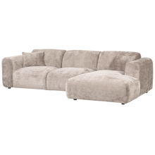 Laden Sie das Bild in den Galerie-Viewer, CLOUD CHAISE LONGUE SOFA RIGHT CHENILLE NATURAL
