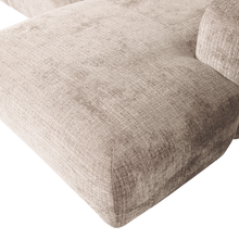 Laden Sie das Bild in den Galerie-Viewer, CLOUD CHAISE LONGUE SOFA RIGHT CHENILLE NATURAL