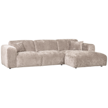 Laden Sie das Bild in den Galerie-Viewer, CLOUD CHAISE LONGUE SOFA RIGHT CHENILLE NATURAL