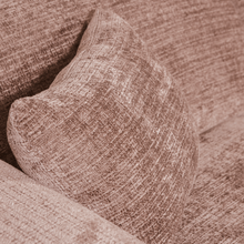 Laden Sie das Bild in den Galerie-Viewer, CLOUD CHAISE LONGUE SOFA RIGHT CHENILLE TAUPE/PINK
