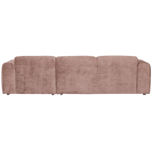 Laden Sie das Bild in den Galerie-Viewer, CLOUD CHAISE LONGUE SOFA RIGHT CHENILLE TAUPE/PINK