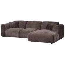 Laden Sie das Bild in den Galerie-Viewer, CLOUD CHAISE LONGUE SOFA RIGHT CHENILLE WARM BROWN