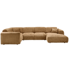 Laden Sie das Bild in den Galerie-Viewer, CLOUD CORNER SOFA LEFT WOVEN CHENILLE HONEY YELLOW
