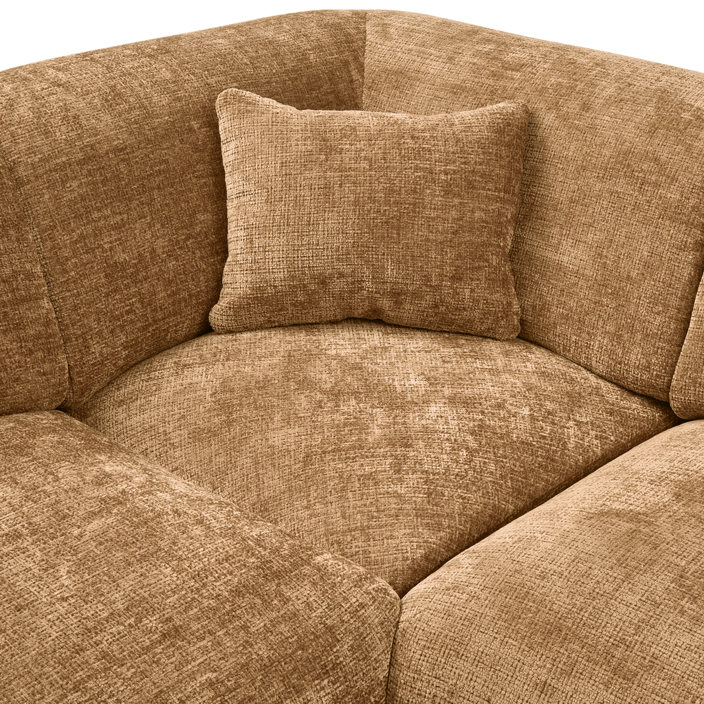 CLOUD CORNER SOFA LEFT WOVEN CHENILLE HONEY YELLOW