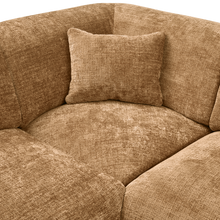 Laden Sie das Bild in den Galerie-Viewer, CLOUD CORNER SOFA LEFT WOVEN CHENILLE HONEY YELLOW