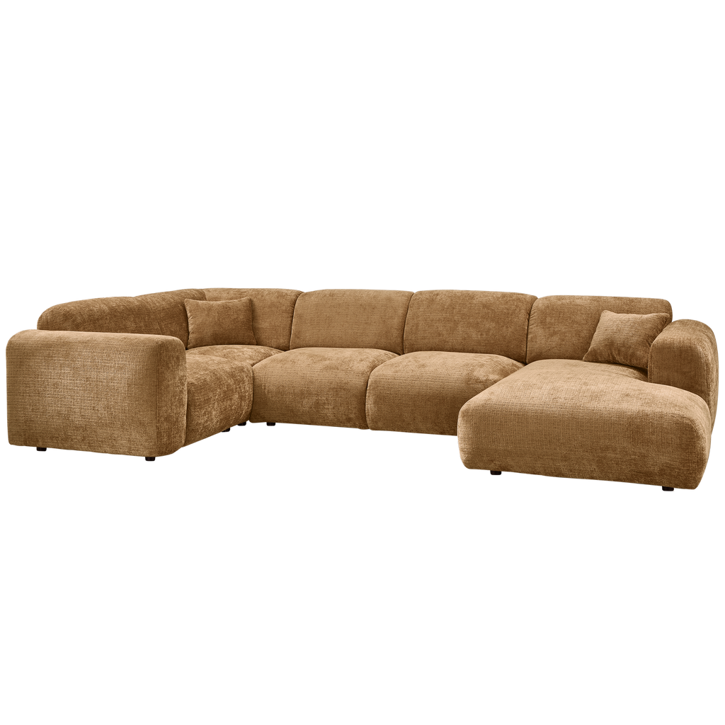 CLOUD CORNER SOFA LEFT WOVEN CHENILLE HONEY YELLOW