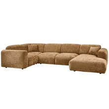 Laden Sie das Bild in den Galerie-Viewer, CLOUD CORNER SOFA LEFT WOVEN CHENILLE HONEY YELLOW