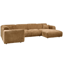 Laden Sie das Bild in den Galerie-Viewer, CLOUD CORNER SOFA LEFT WOVEN CHENILLE HONEY YELLOW