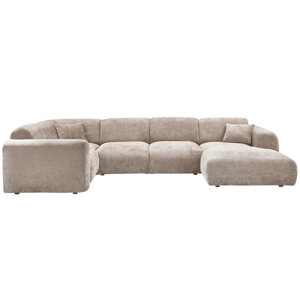 CLOUD CORNER SOFA LEFT WOVEN CHENILLE NATURAL
