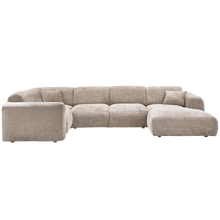 Laden Sie das Bild in den Galerie-Viewer, CLOUD CORNER SOFA LEFT WOVEN CHENILLE NATURAL