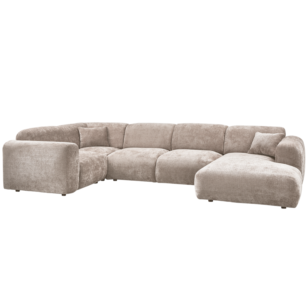 CLOUD CORNER SOFA LEFT WOVEN CHENILLE NATURAL