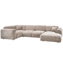Laden Sie das Bild in den Galerie-Viewer, CLOUD CORNER SOFA LEFT WOVEN CHENILLE NATURAL