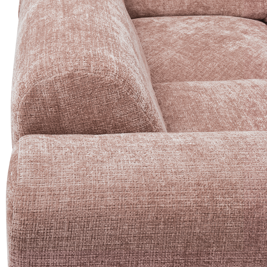 CLOUD CORNER SOFA LEFT WOVEN CHENILLE TAUPE/PINK