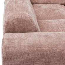 Laden Sie das Bild in den Galerie-Viewer, CLOUD CORNER SOFA LEFT WOVEN CHENILLE TAUPE/PINK