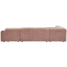 Laden Sie das Bild in den Galerie-Viewer, CLOUD CORNER SOFA LEFT WOVEN CHENILLE TAUPE/PINK