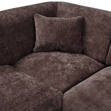 Laden Sie das Bild in den Galerie-Viewer, CLOUD CORNER SOFA LEFT WOVEN CHENILLE WARM BROWN