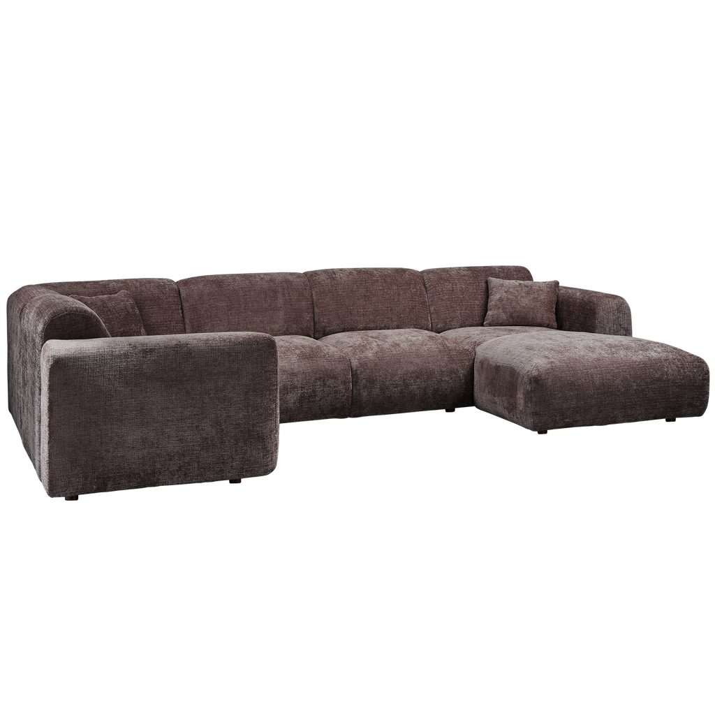 CLOUD CORNER SOFA LEFT WOVEN CHENILLE WARM BROWN