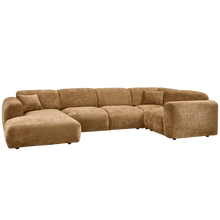 Laden Sie das Bild in den Galerie-Viewer, CLOUD CORNER SOFA RIGHT WOVEN CHENILLE HONEY YELLOW
