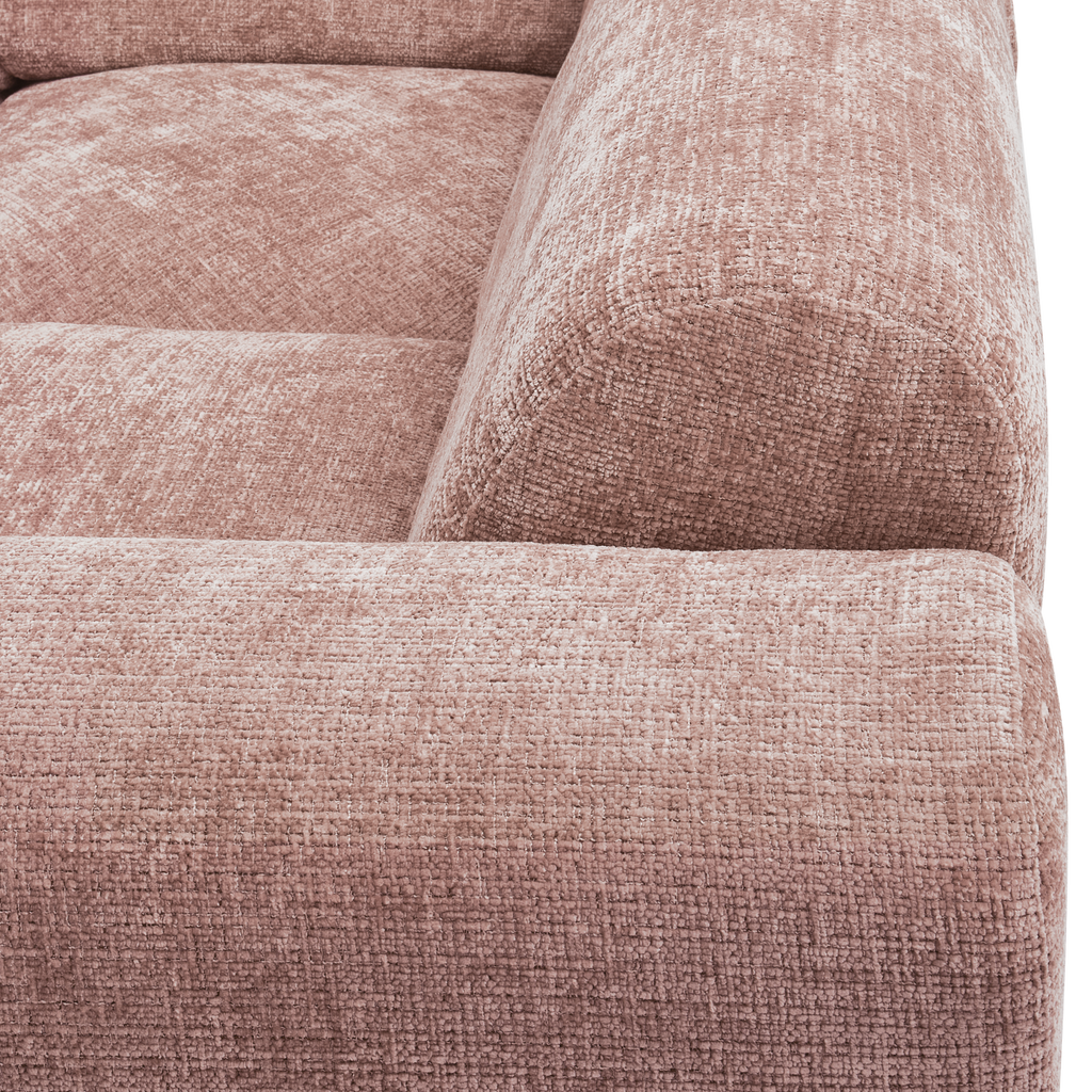 CLOUD CORNER SOFA RIGHT WOVEN CHENILLE TAUPE/PINK