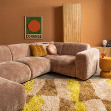 Laden Sie das Bild in den Galerie-Viewer, CLOUD CORNER SOFA RIGHT WOVEN CHENILLE TAUPE/PINK