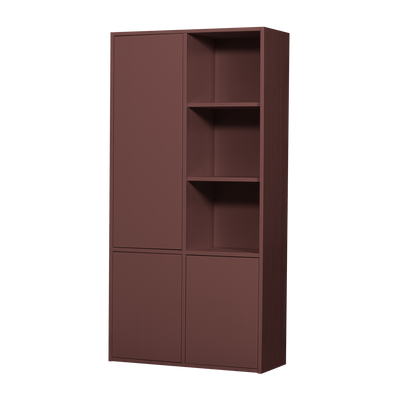 MEREL STORAGE CABINET PINE BURGUNDY RED [fsc]