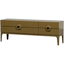Laden Sie das Bild in den Galerie-Viewer, MERGE TV UNIT EUCALYPTUS WOOD HONEY YELLOW
